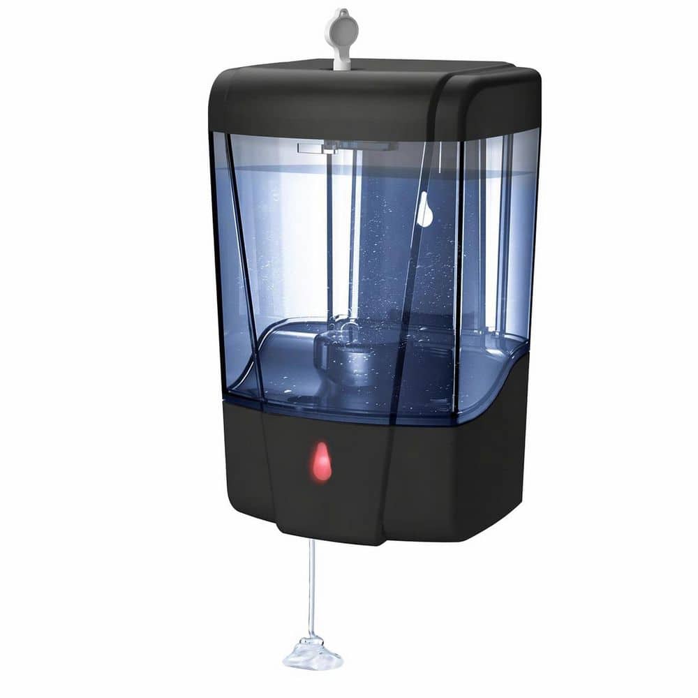 Touchless Wall Mount Soap and Hand Sanitizer Dispenser, 600 ml, Black ABS Plastic for Home and Office price history on PriceWatchPro