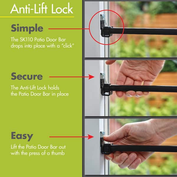 Ideal Security Patio Door Bar, Sliding Door Security Bar Home Depot