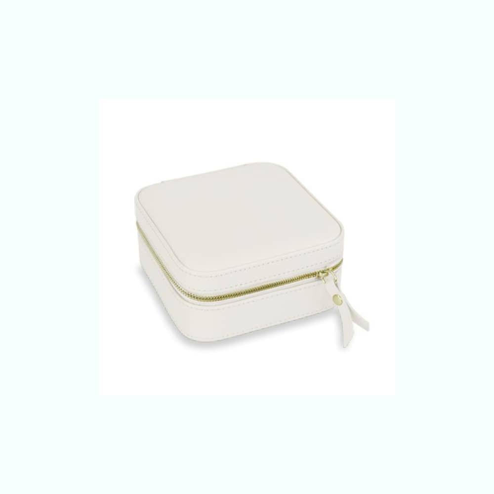 Mele & Co Zipper Travel Jewelry Box Organizer Stow and Go Mini Square