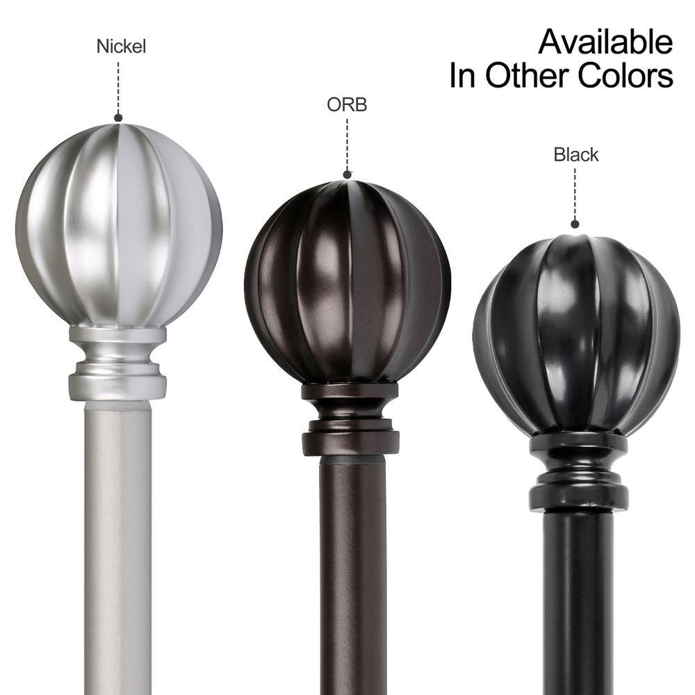 Adjustable Oil Rubbed Bronze Curtain Rod with Decorative Finials