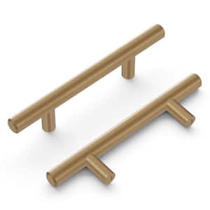 Bar Pulls Collection Pull 3 in. (76mm) Center to Center Champagne Bronze Finish Modern Zinc Bar Pull (1 -Pack )