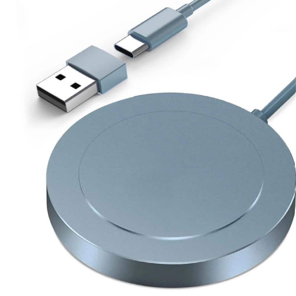 Magnetic Wireless iPhone Charger: Mag-Safe Charging Pad Fast Charger Pad Dock in Blue Finish price history on PriceWatchPro