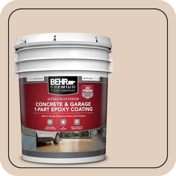 5 gal. #N240-2 Adobe Sand Self-Priming 1-Part Epoxy Satin Interior/Exterior Concrete and Garage Floor Paint