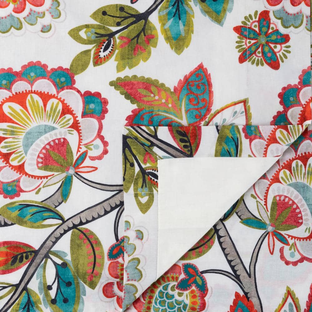 Wynette Multicolor Room-Darkening Cotton Polyester Curtain Panels