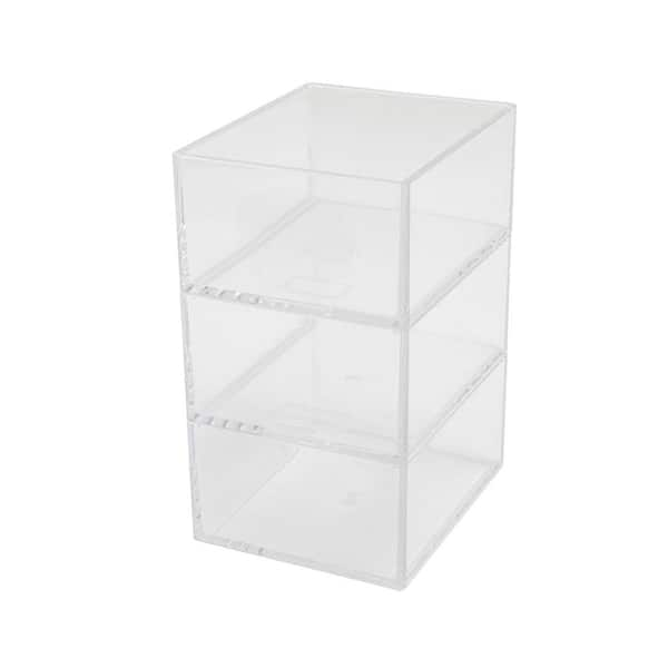 MARTHA STEWART Clear Desk Organizer Set of 3 BE-PB4517-3-CLR-MS - The Home  Depot