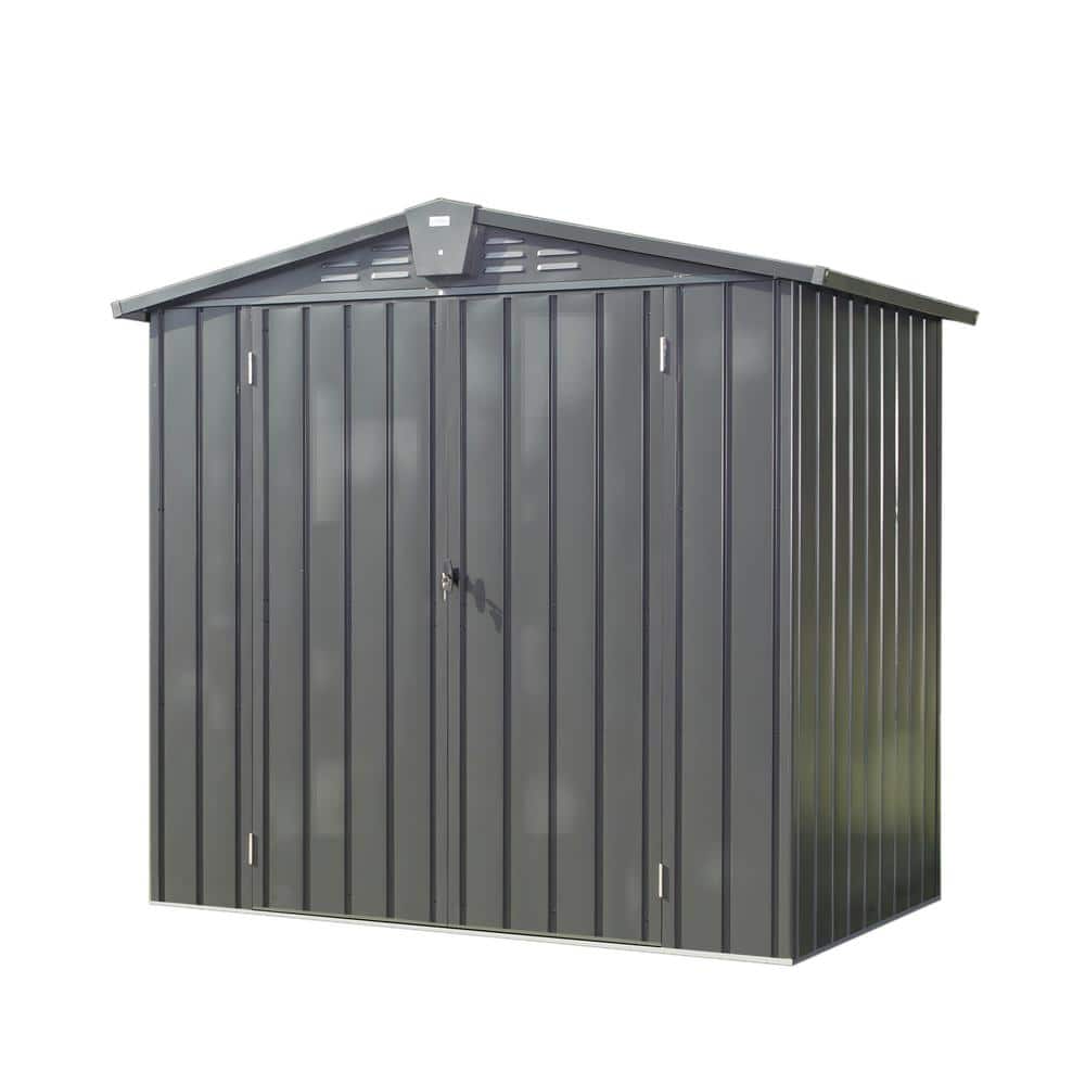 6.5 ft. W x 4.2 ft. D Outdoor Metal Storage Shed Garden Shed with Lockable Double Door(27 sq. ft.) price history on PriceWatchPro