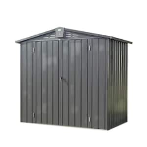 6.5 ft. W x 4.2 ft. D Outdoor Metal Storage Shed Garden Shed with Lockable Double Door(27 sq. ft.)