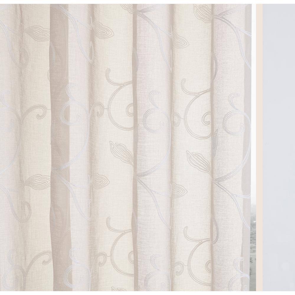 Oyster Sheer Polyester Grommet Window Panel 52" W x 84" L