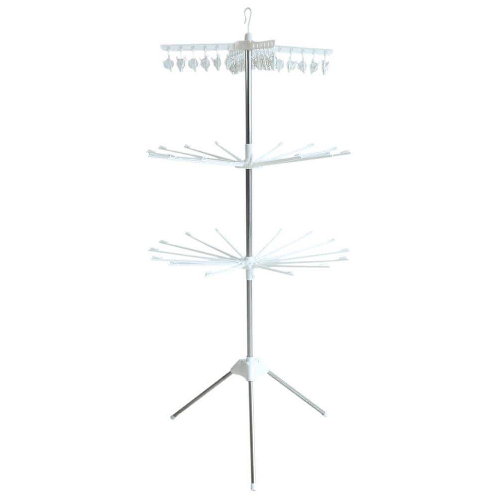 Household Essentials 3-Tier 61-in Stainless Steel Drying Rack in the  Clotheslines & Drying Racks department at