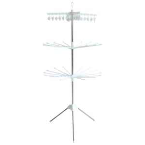 3-Layer White Free-standing Stainless Steel Clothes Drying Racks