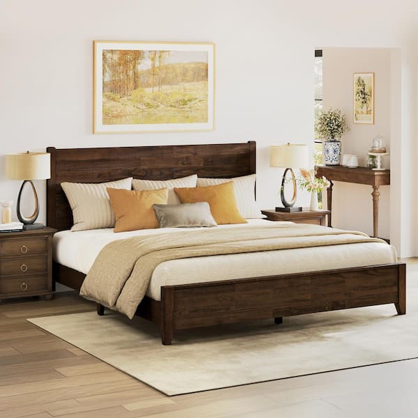 OrangeOne Echo 76 in. W Rustic Dark Brown Walnut Solid Wood