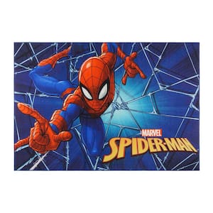 Spider-Man Web Multi-Colored 5 ft. x 7 ft. Indoor Polyester Area Rug
