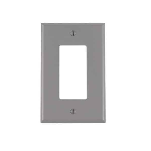 Leviton Gray 1-Gang Decorator/Rocker Wall Plate (1-Pack)