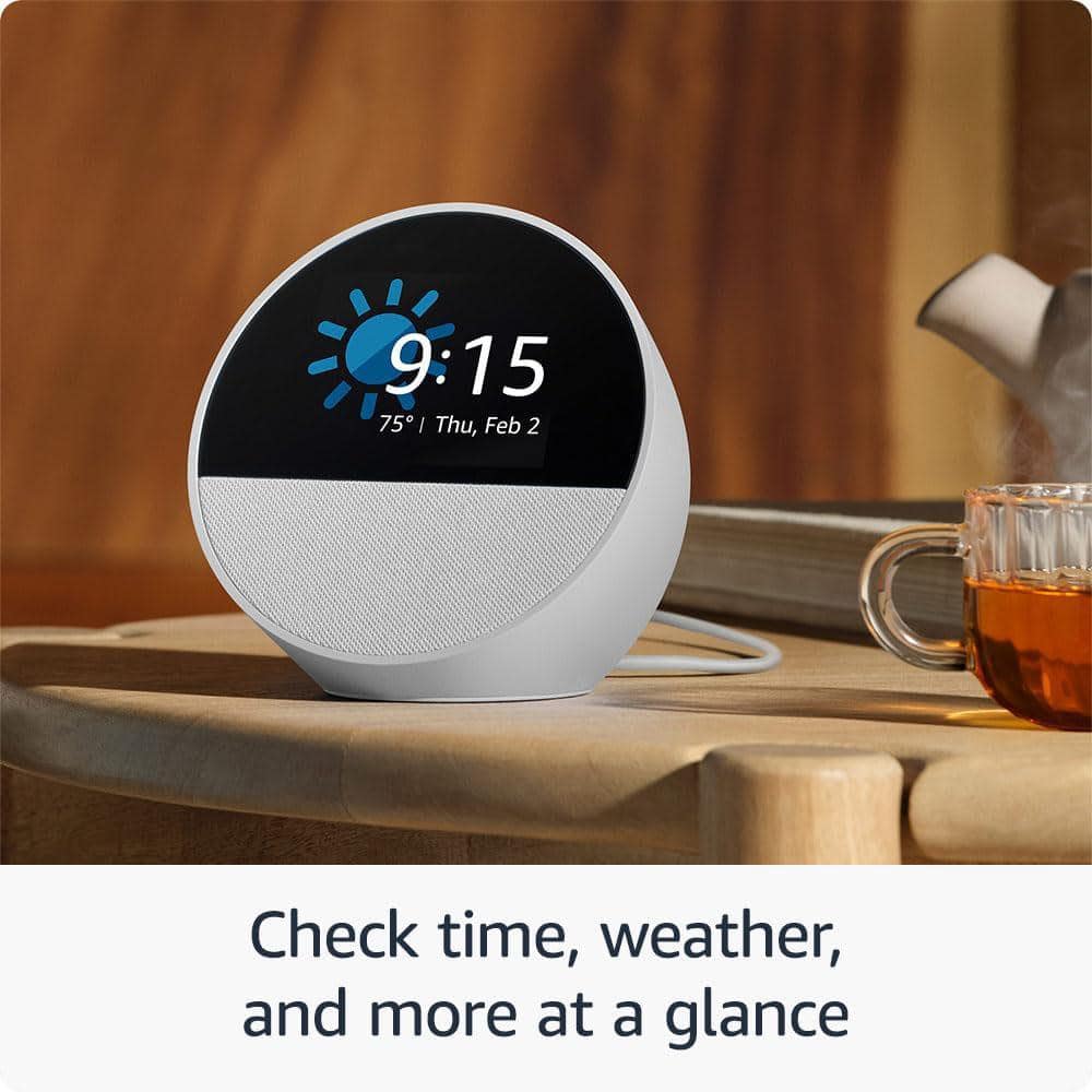 Black Wireless Smart Speaker with Touchscreen Display and Voice Control