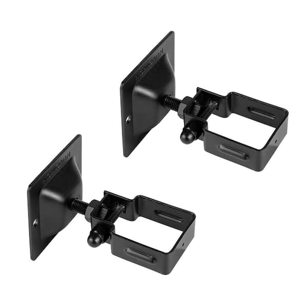 NUVO IRON Legacy Collection Powder Coated Black Galvanized Steel Post to Wall Brackets