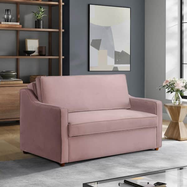 Serta Delray 62.2 in. Mauve Full Size Sofa Bed