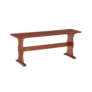 Zoe Walnut Simple bench 17.25" H x 43.25" W x 12" D