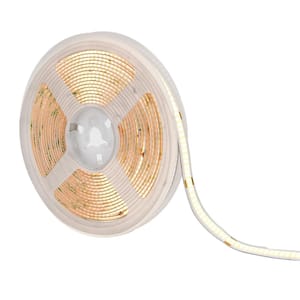 16.5 ft. Plug-In Or Hardwired with Power Supply, Dimmable Cuttable 3000K Warm White, Integrated COB LED Strip Light
