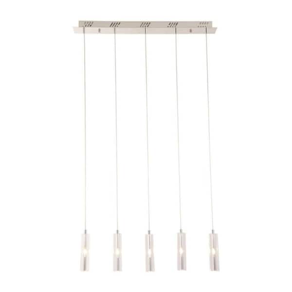 50099 ZUO Celeron Modern Hanging 5 Bulb Ceiling Lamp Clear Edition Part Number 
