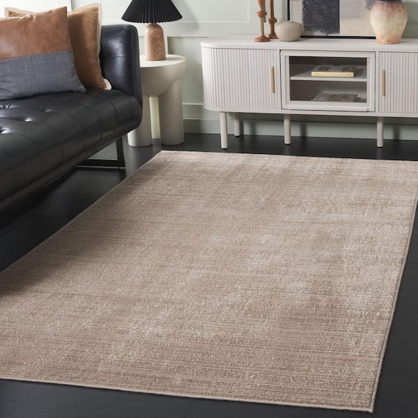 Harmony 9 ft. x 11 ft. Beige Solid Striped Area Rug