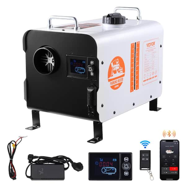 Diesel Heater 27236 BTU/h White Diesel Utility Forced Air Diesel Portable Corded Space Heater with Remote Control,Screen