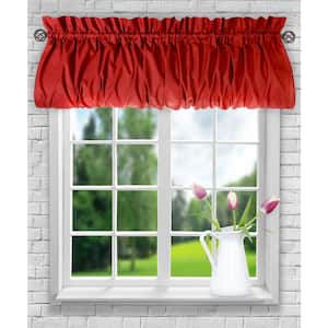 Stacey 15 in. L Polyester/Cotton Balloon Valance in Red