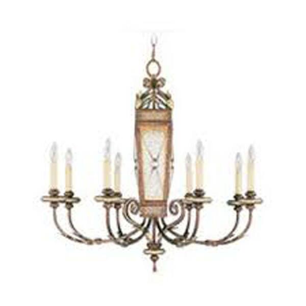 Livex Lighting 8-Light Palatial Bronze Incandescent Ceiling Chandelier with Gilded Accents