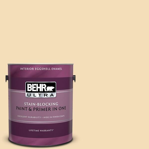 BEHR ULTRA 1 gal. #UL160-9 Calla Eggshell Enamel Interior Paint and Primer in One