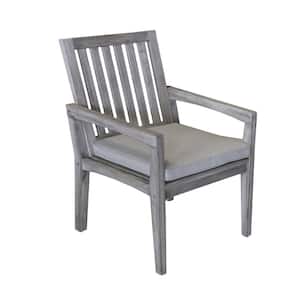 Surf Side Collection Teak Outdoor Dining Chair with Sand Cushions