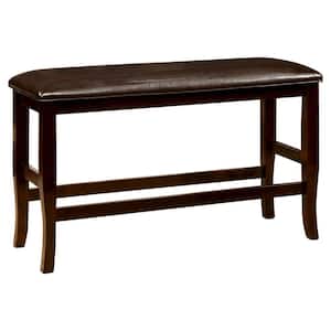 Swanson 26 in. Espresso Leatherette Counter Height Bench