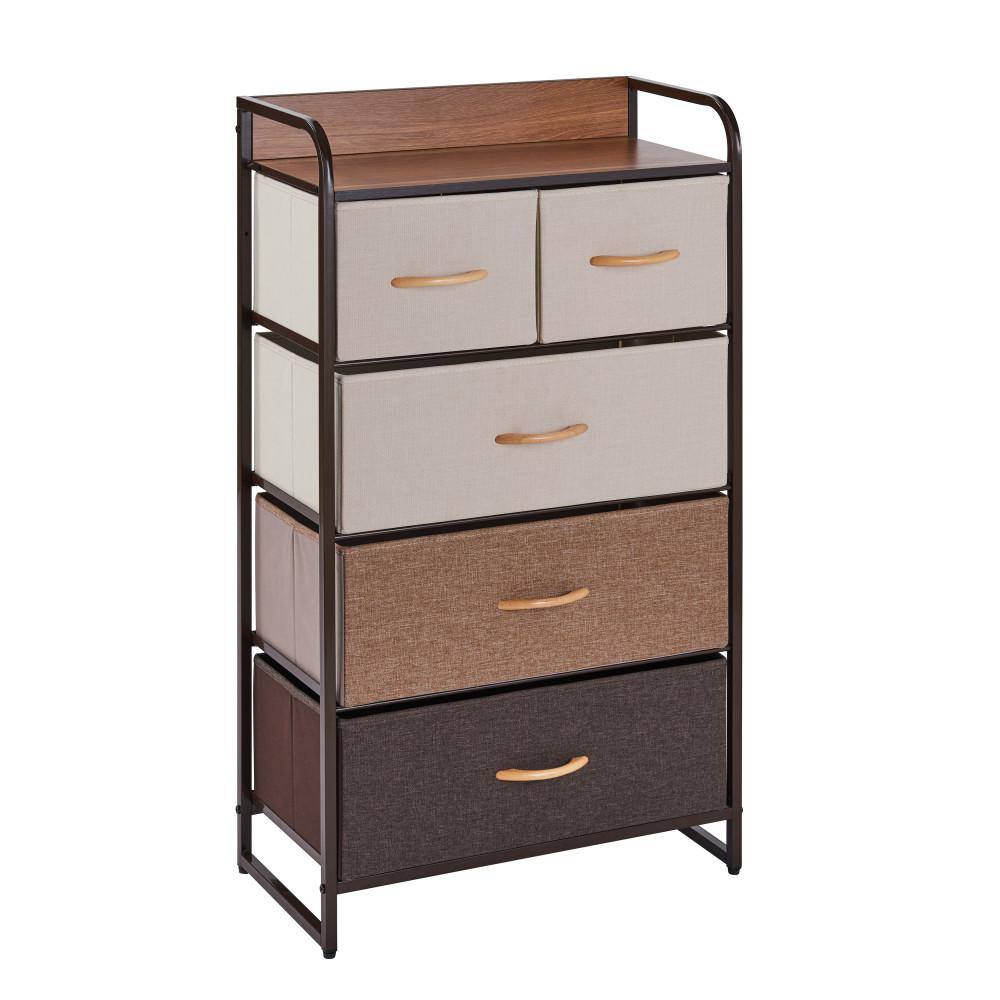 DANYA B Ciana Brown Shades 5 Drawer Wide Modern Dresser SC5608 - The ...