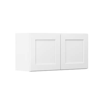 Shaker Ready To Assemble 36 in. W x 18 in. H x 12 in. D Plywood Wall Kitchen Cabinet in Denver White Painted Finish