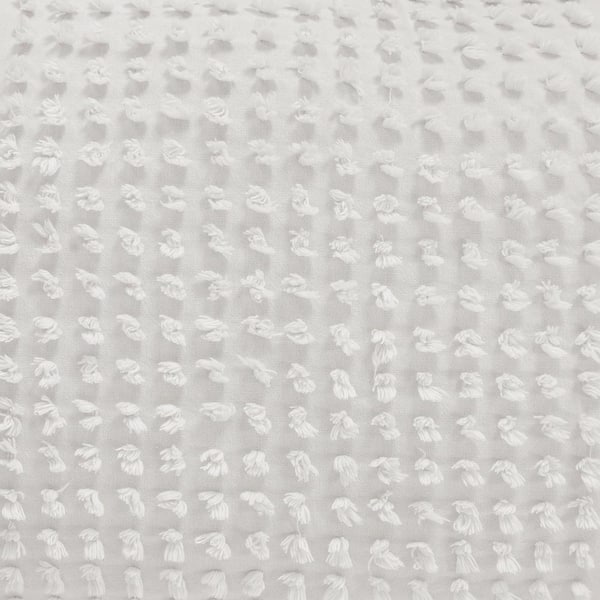 Blue Swiss Dot Stripe Fabric  Reversible Cotton Dobby Clip Dot