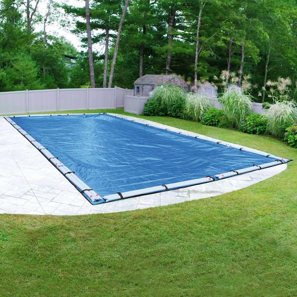 Pool Mate Econo Mesh 25 ft. x 45 ft. Rectangular Blue Mesh In-Ground Winter Pool Cover