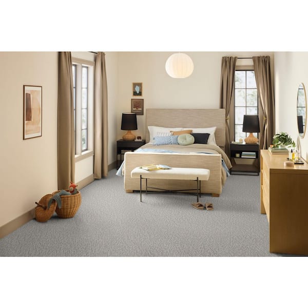 Radiant Comfort Rock Crystal Blue 40 oz. SD Polyester Pattern Carpet- Installation Required