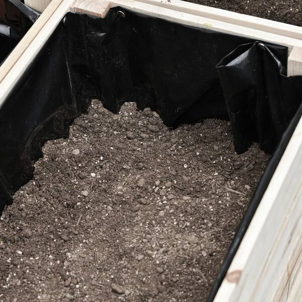 20 in. x 12 in. x 24 in. Wood Raised Garden Bed, Elevated Planter