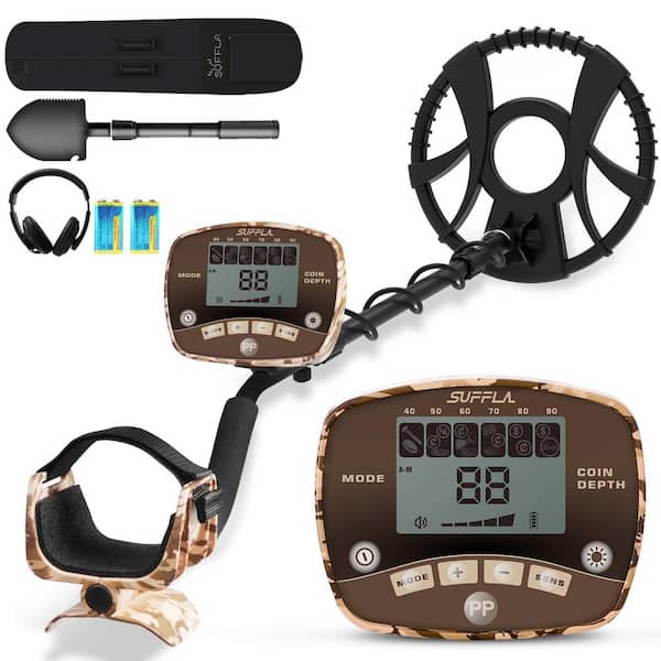 Wildaven 11 in. Professional Adjustable Lightweight Metal Detector with Higher Accuracy, Waterproof Coil and Bigger LCD Display