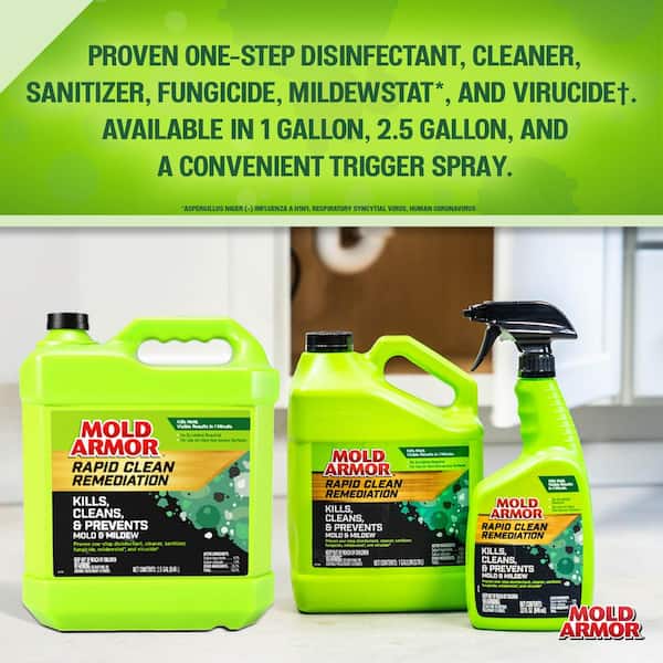 2.5 Gal. Rapid Clean Remediation, Kills, Cleans, Prevents Mold and Mildew
