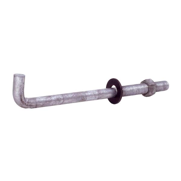 Grip-Rite 5/8 in. x 12 in. Galvanized Anchor Bolts with Washers (25-Pack)