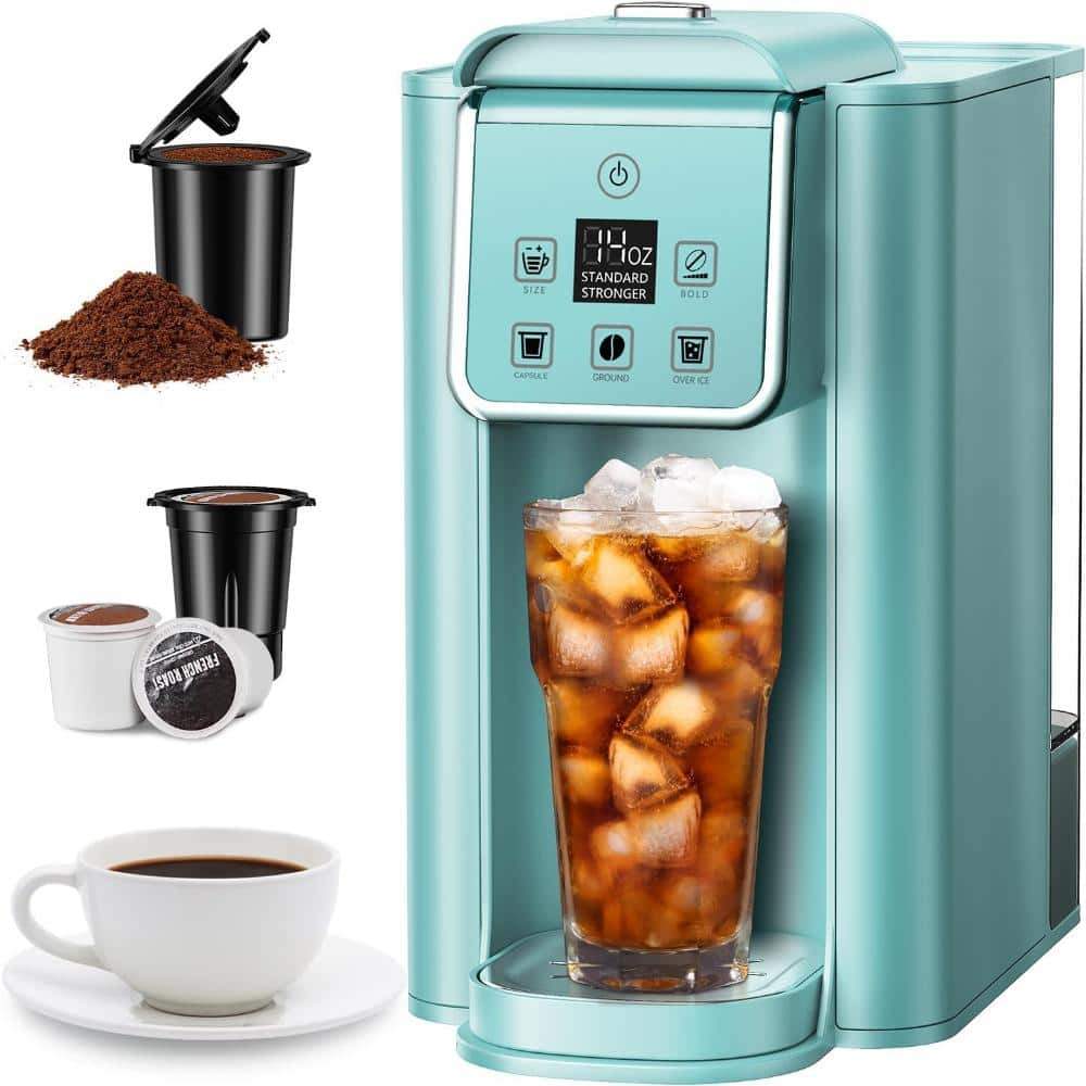 Single Serve Coffee Maker, Hot and Iced Coffee Machine for K Cup Pods & Ground Coffee,Blue price history on PriceWatchPro