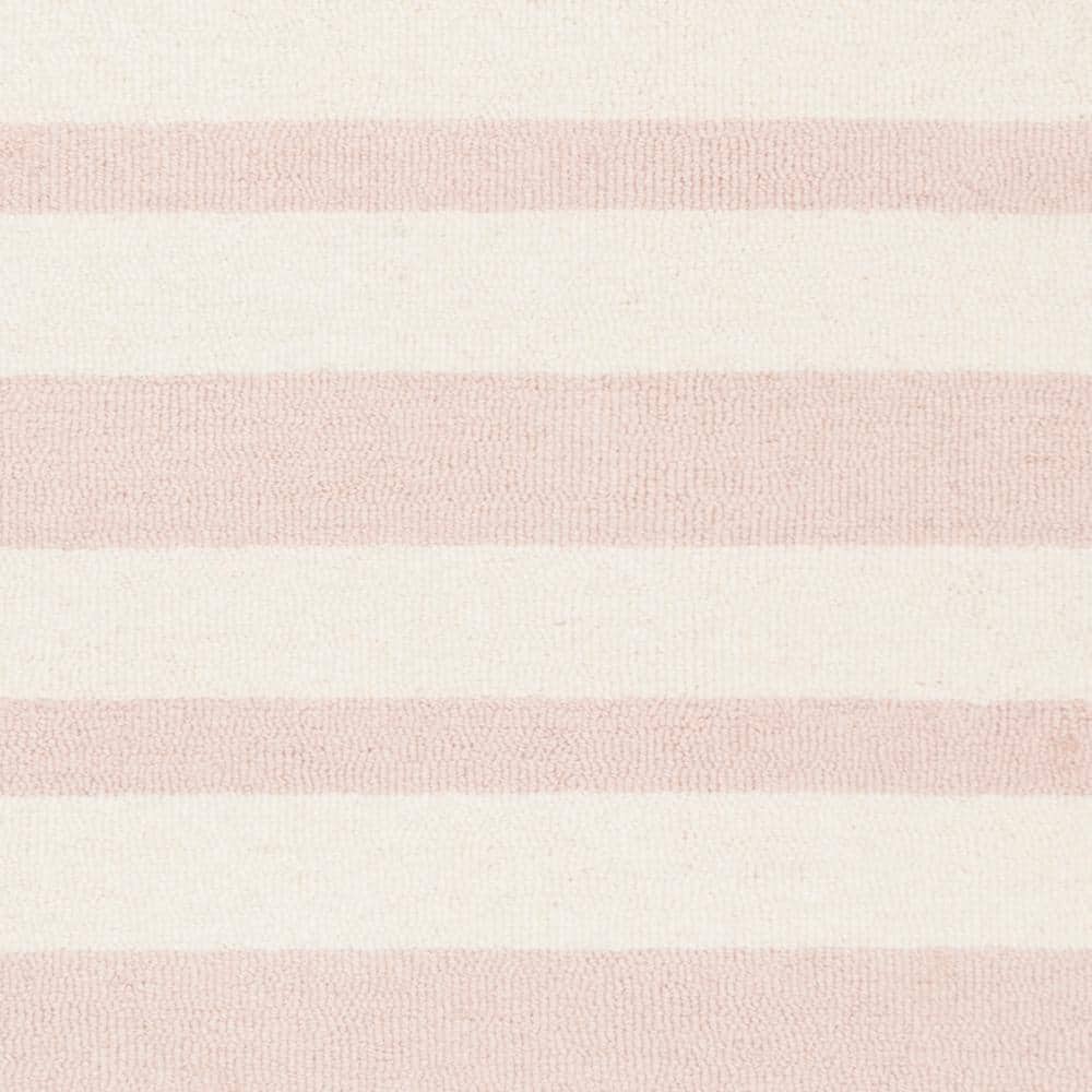Ivory Stripe Hand-Tufted Wool Kids Area Rug - 5' x 7'