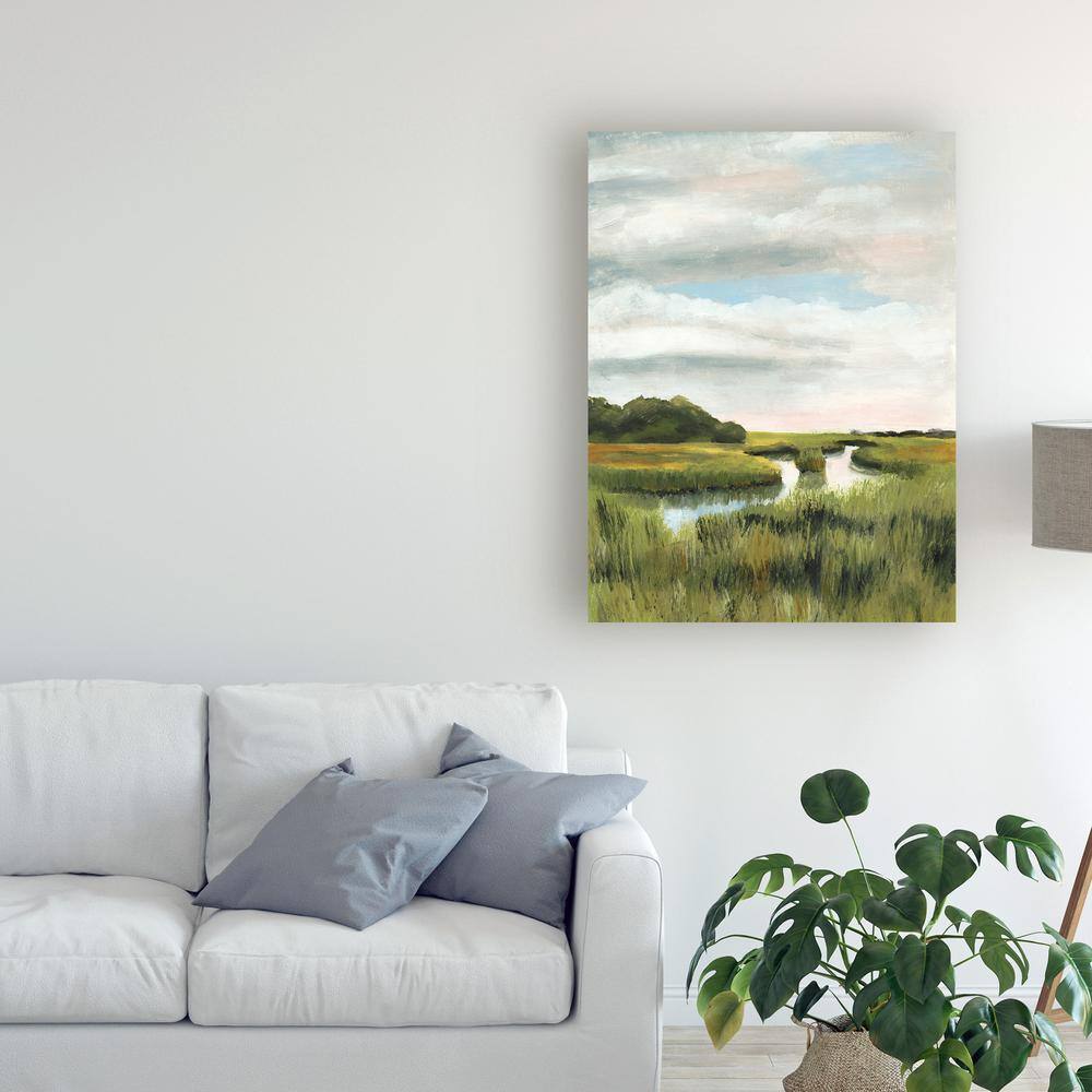 Naomi McCavitt Marsh Landscape Canvas Print in Green and Blue