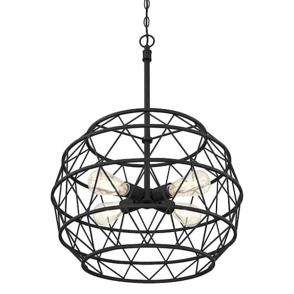Westinghouse Sierra 4-Light Matte Black Chandelier 6367900