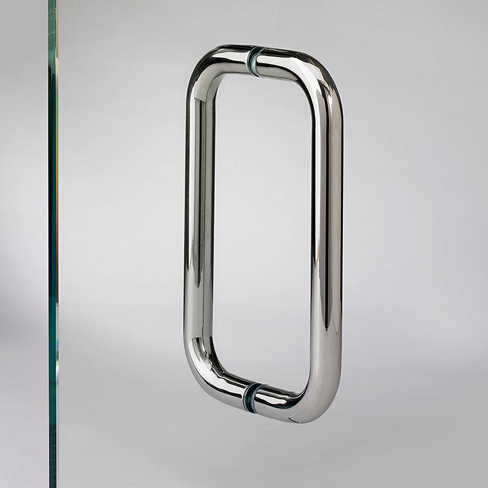 48" x 76" Silver Aluminum Frameless Sliding Shower Door