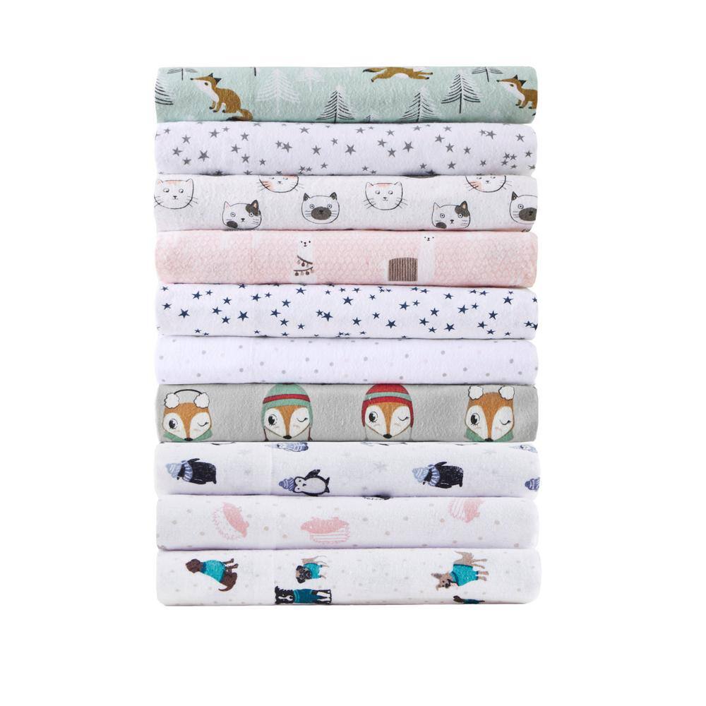 Pink Llamas Twin XL Cotton Flannel Kids Sheet Set