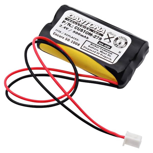 Dantona 2.4-Volt 600 mAh Ni-Cd battery for Encore - 50-1008 Emergency Lighting