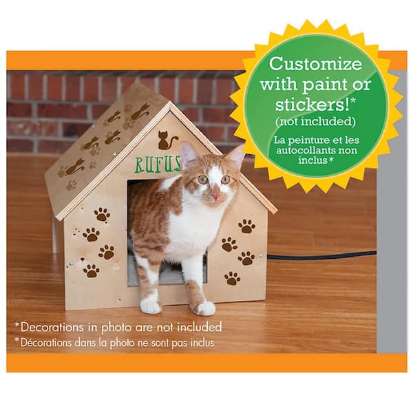 Heated or Unheated K&H Pet Products Birchwood Manor Outdoor Kitty Home