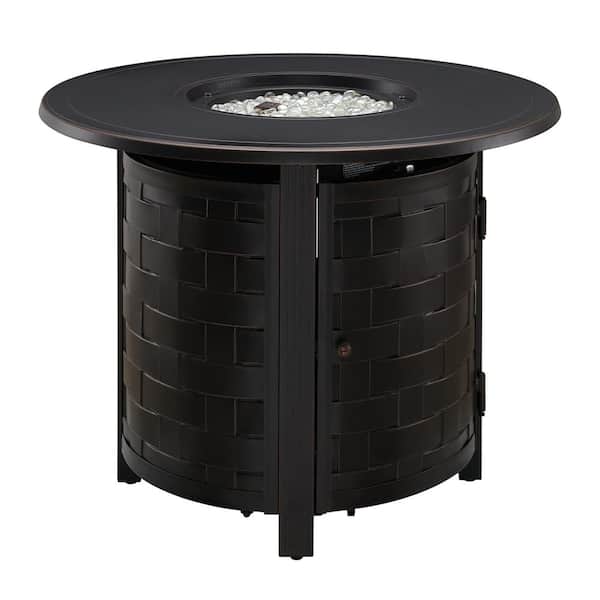 Outdoor Round Propane Fire Pit, Propane Tank End Cap Fire Pit