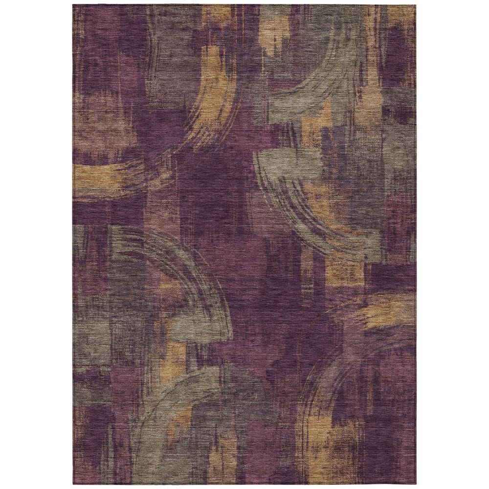 Chantille Machine Washable Indoor/Outdoor Abstract ACN2948 Eggplant 5 ft. x 7 ft. 6 in. Area Rug price history on PriceWatchPro