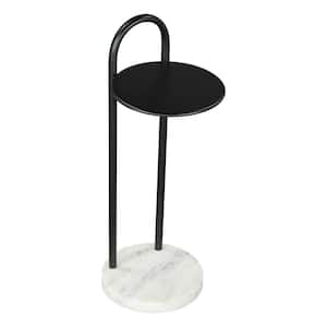 Christiana 8 in. W x 22 in.H Black Round Iron End Table